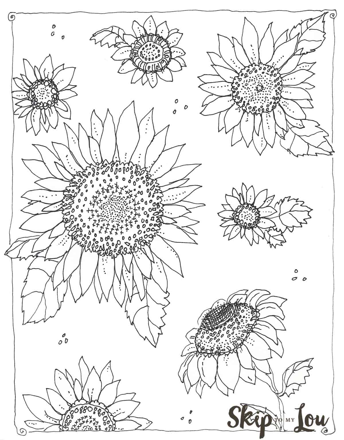 Flower coloring pages skip to my lou