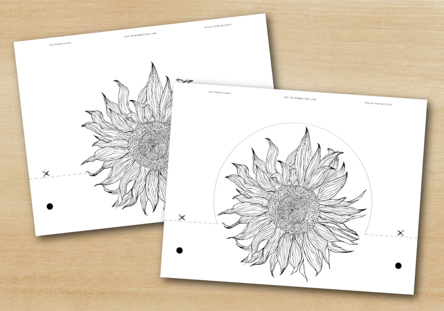 Printable sunflower crown template