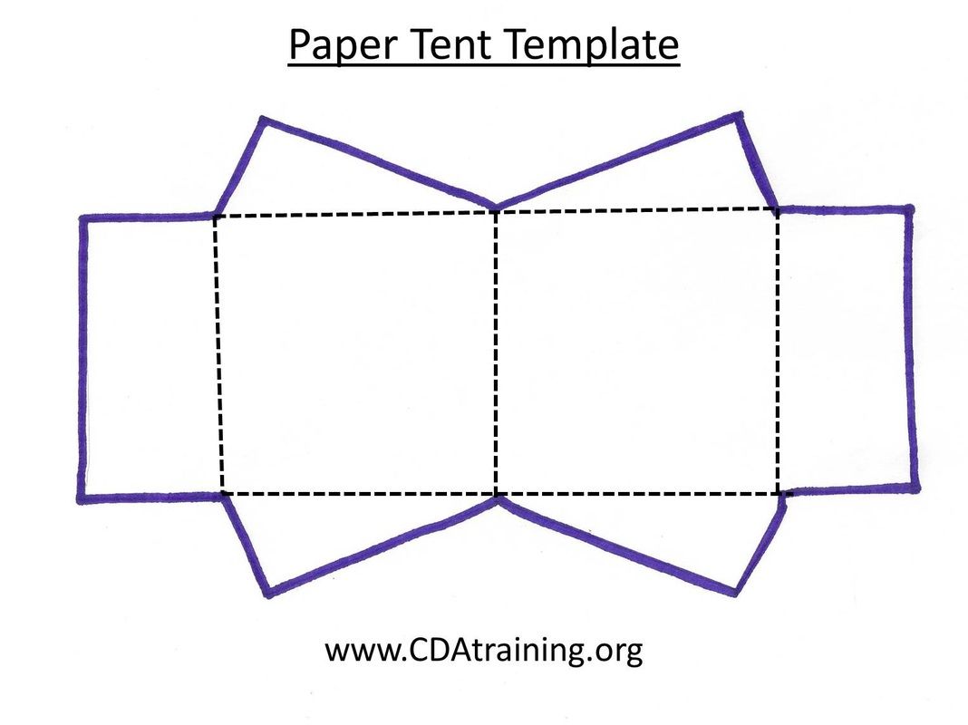 Picture tent craft tent cards card template