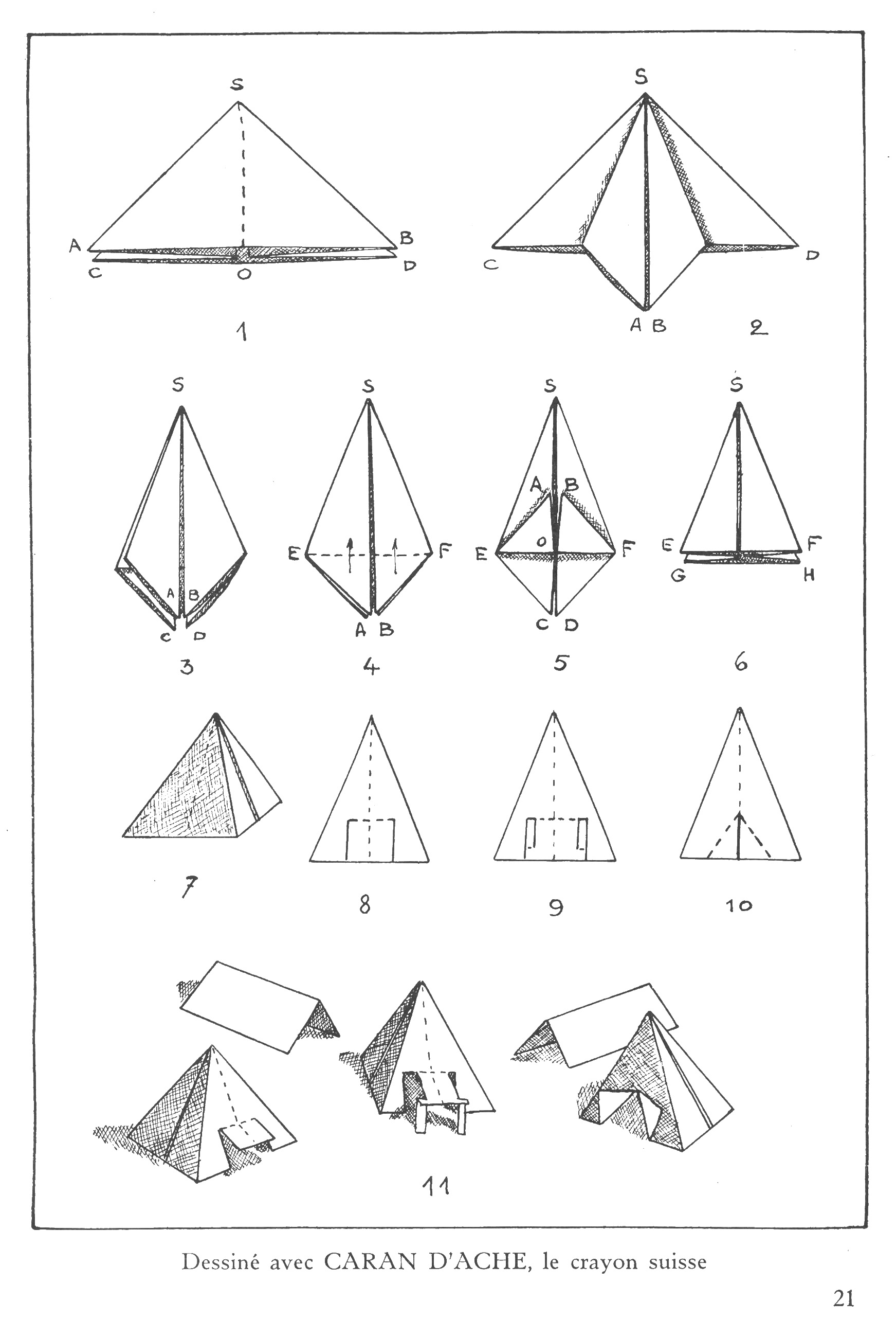 Super advanced origami of a tent house free printable papercraft templates