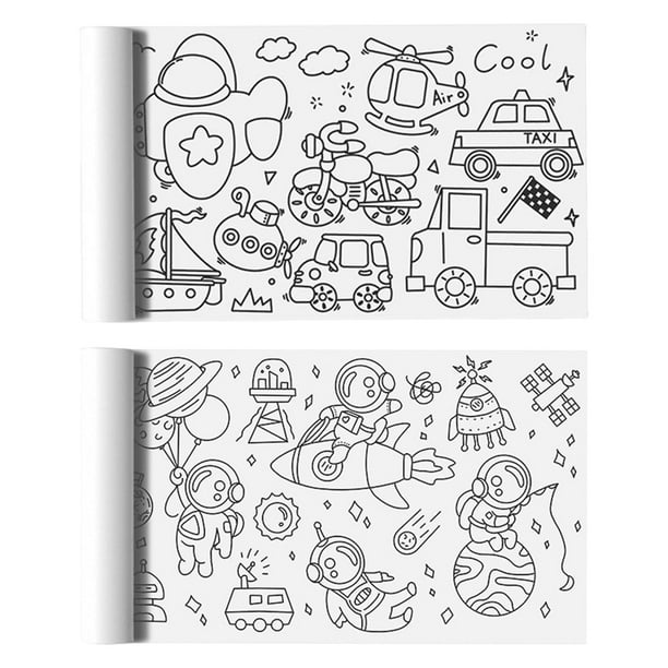 X large kids coloring paper roll sticky drawing paper sheets rich patterns