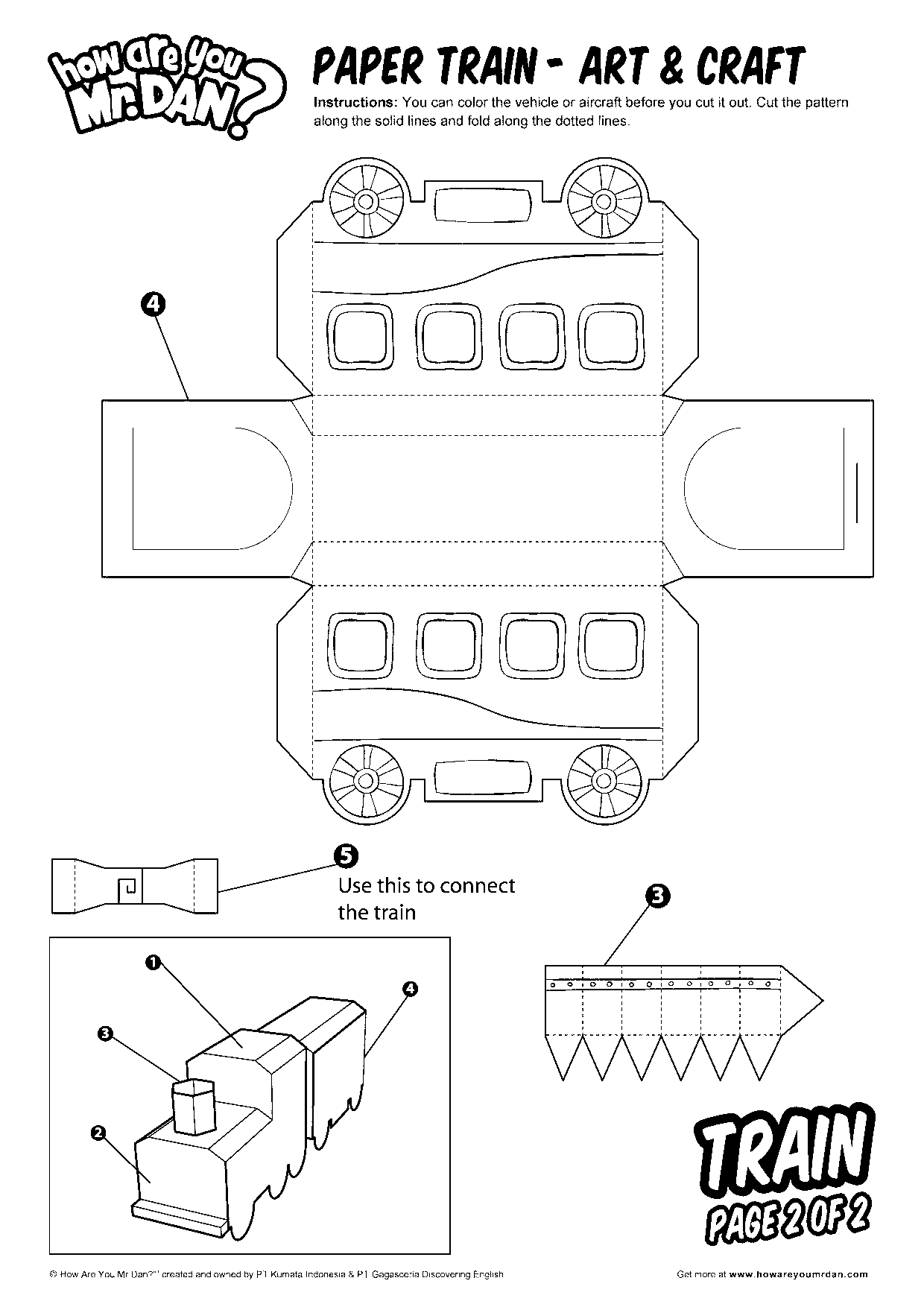 Free printable d par train template