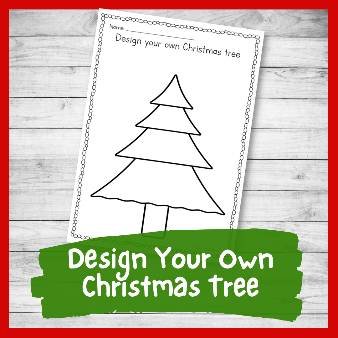 Design your own christmas tree worksheet