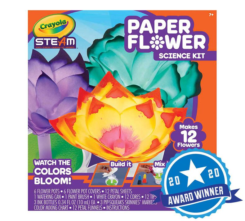 Paper flower science kit color changing flowers