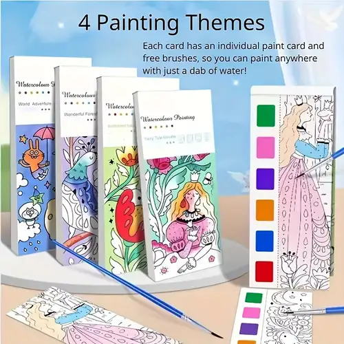 Water coloring magic book with magic pen reusable painting