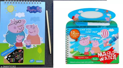 Peppa pig magic water coloring book scratch notebook