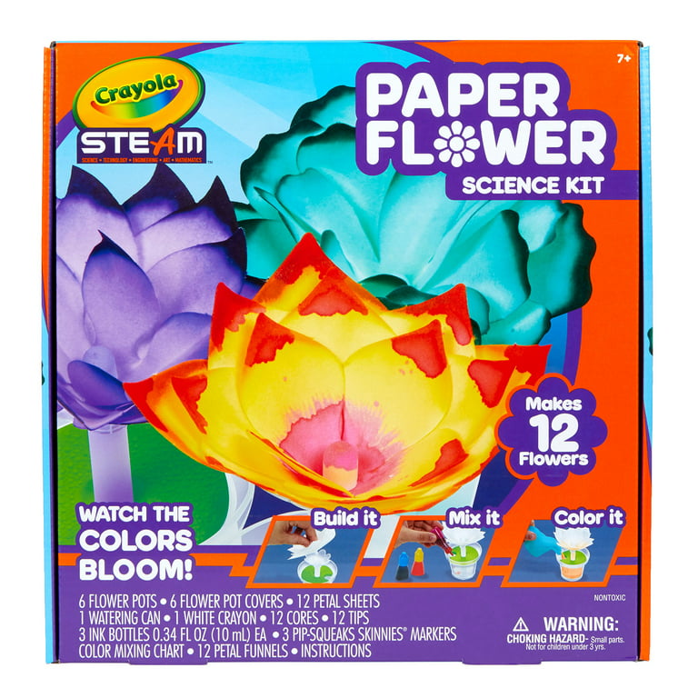 Crayola paper flower science kits for kids toy craft kits holiday toys beginner unisex child