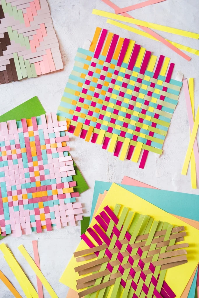 Quarantine creativity paper weaving from craft the rainbow