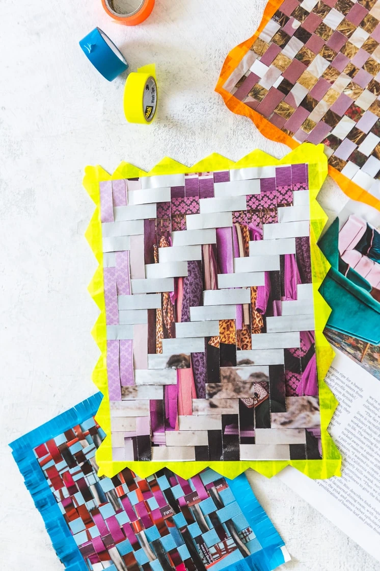 Quarantine creativity paper weaving from craft the rainbow