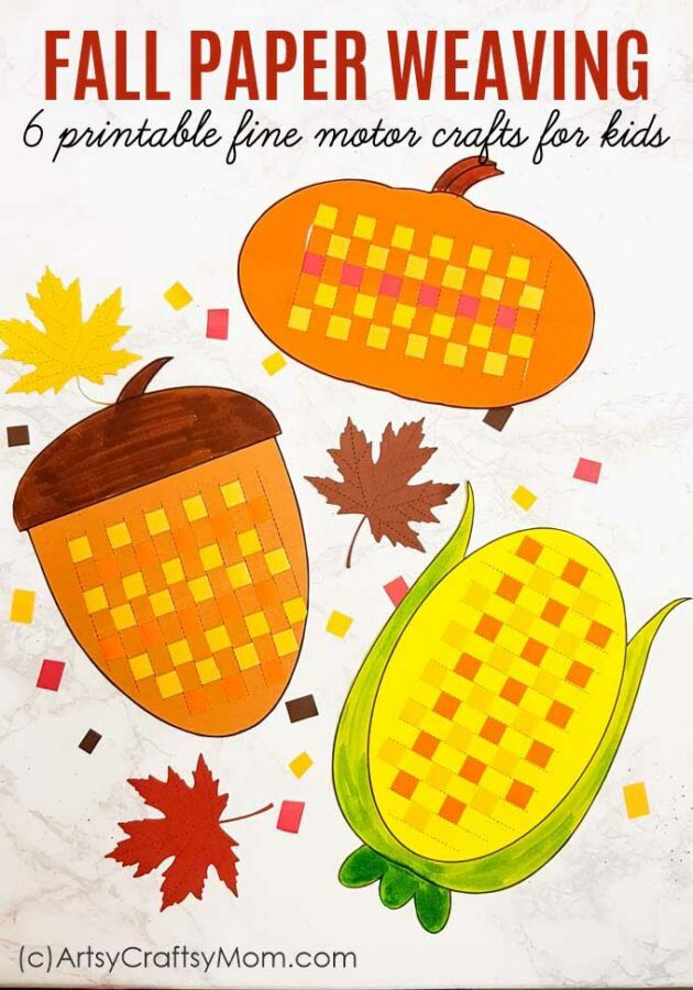 Paper weaving fall printables