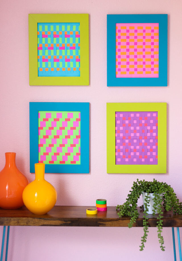 Diy modern woven paper art