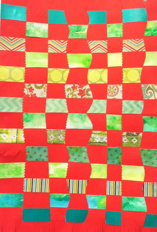 Plementary color paper weaving