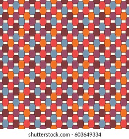 Paper weaving vector seamless color pattern stock vector royalty free