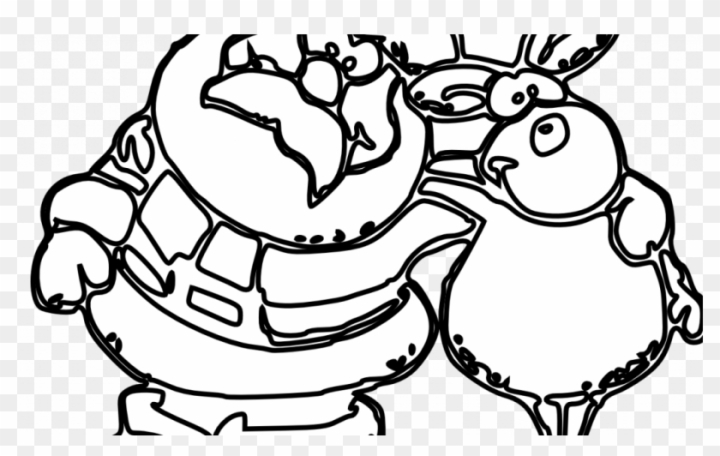 Free christmas kangaroo coloring page with cookie clip art