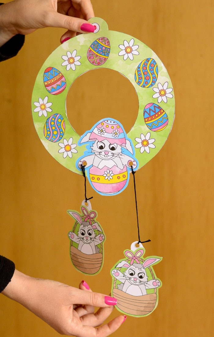 Easter wreath coloring pages