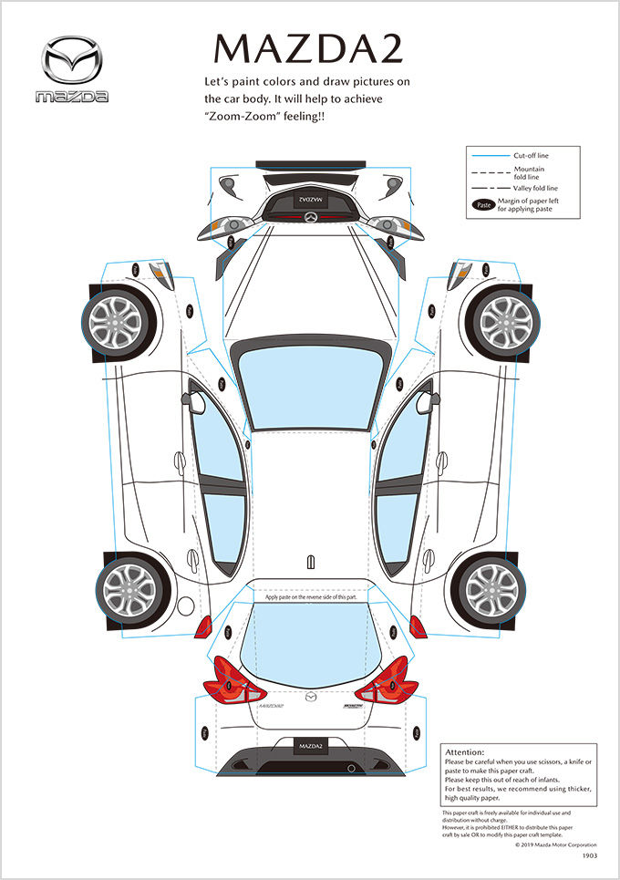 Srboro mazda in srborough mazda paper craft