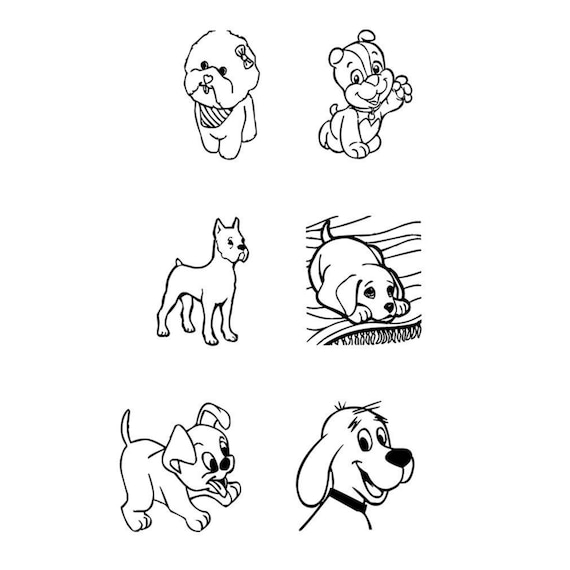 Dog scrapbook paper dog coloring pages digital download pdfs