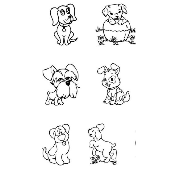 Dog scrapbook paper dog coloring pages digital download pdfs