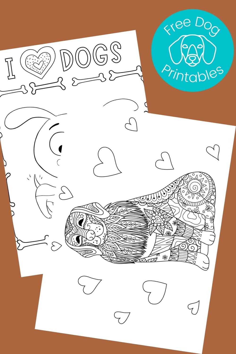 Free printable dog coloring pages