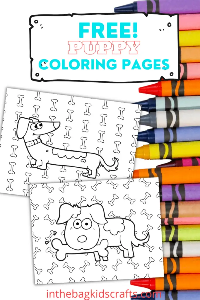 Dog coloring pages free â in the bag kids crafts