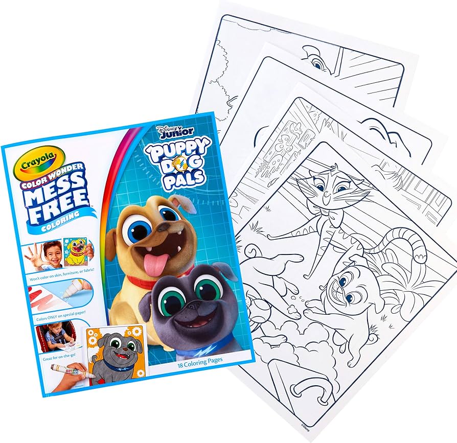 Crayola color wonder puppy dog pals book mess free coloring pages gift for kids