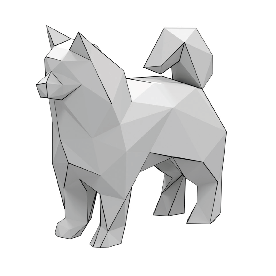 Samoyed dog d papercraft free printable papercraft templates