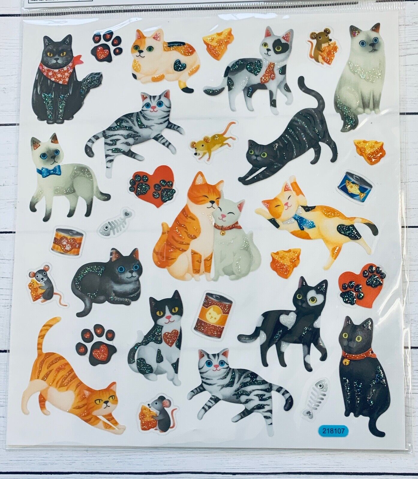 Kitty cat love glitter stickers pets animals stickers planner papercraft party