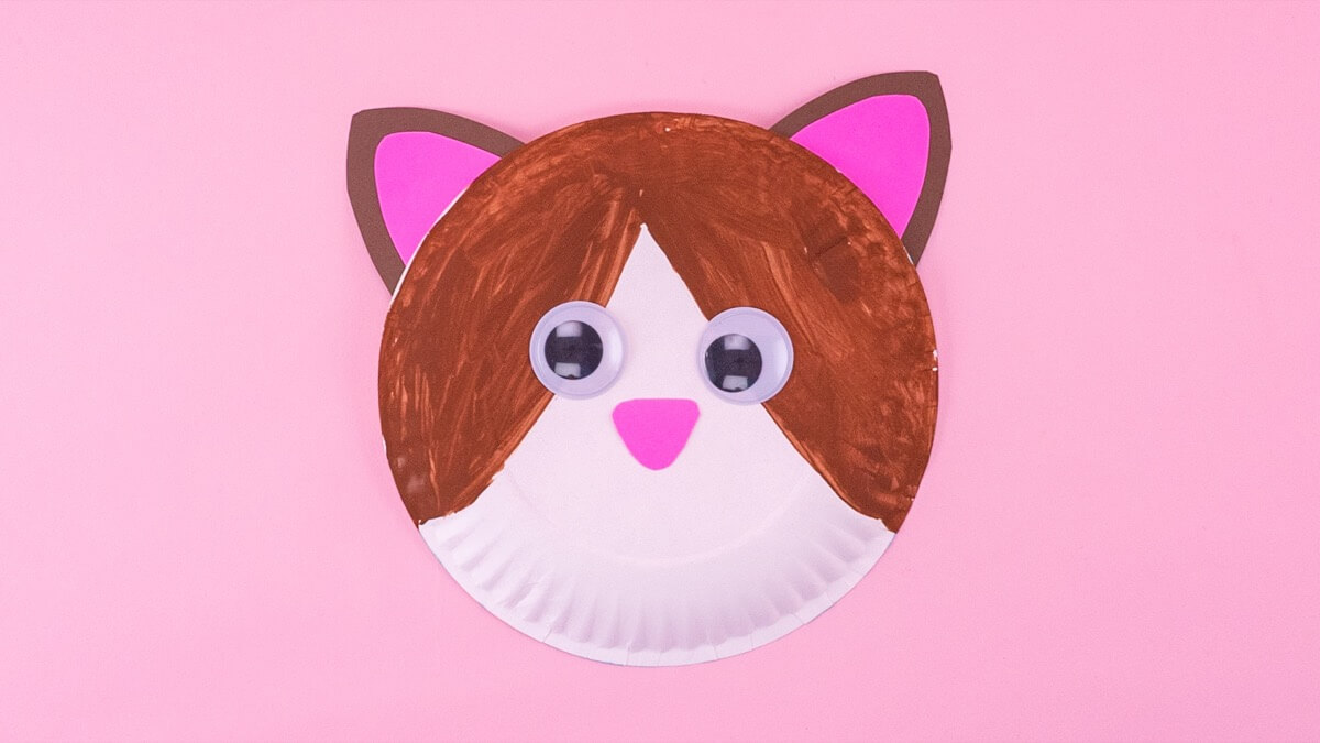 Paper plate cat craft