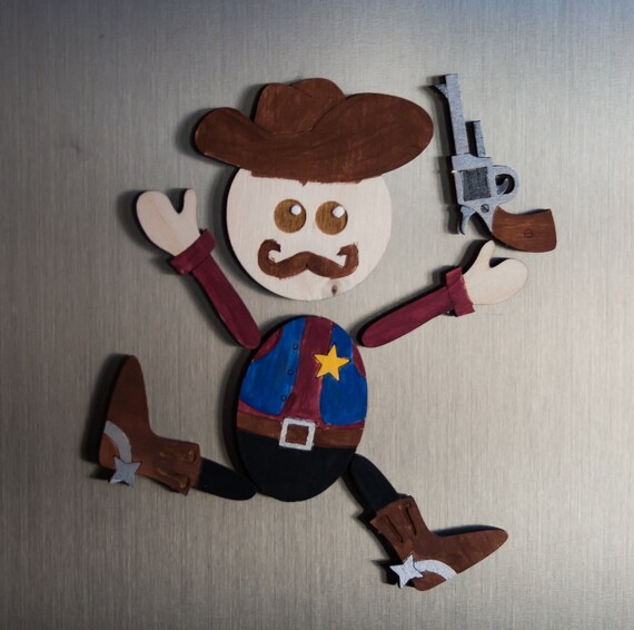 Cowboy sheriff paper doll craft coloring page instant download