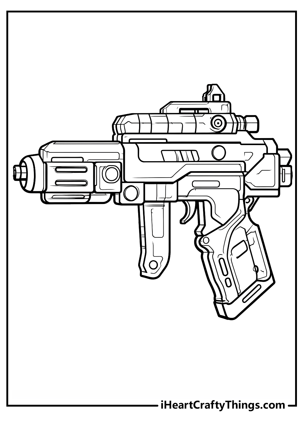 Nerf gun coloring pages free printables