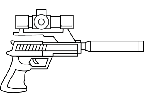 Sniper gun coloring page free printable coloring pages