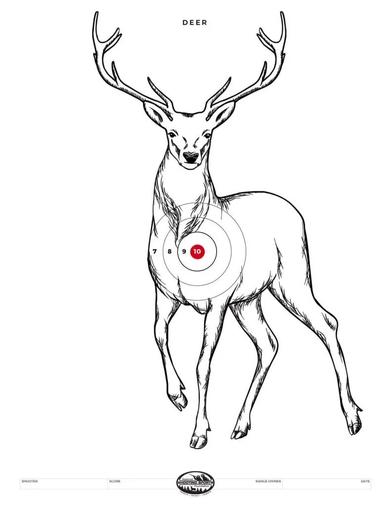 Printable shooting targets and gun targets â