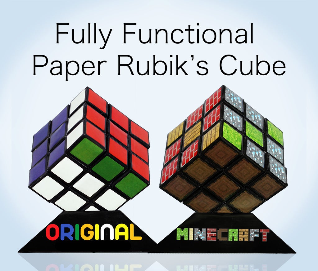 Functional paper rubiks cube