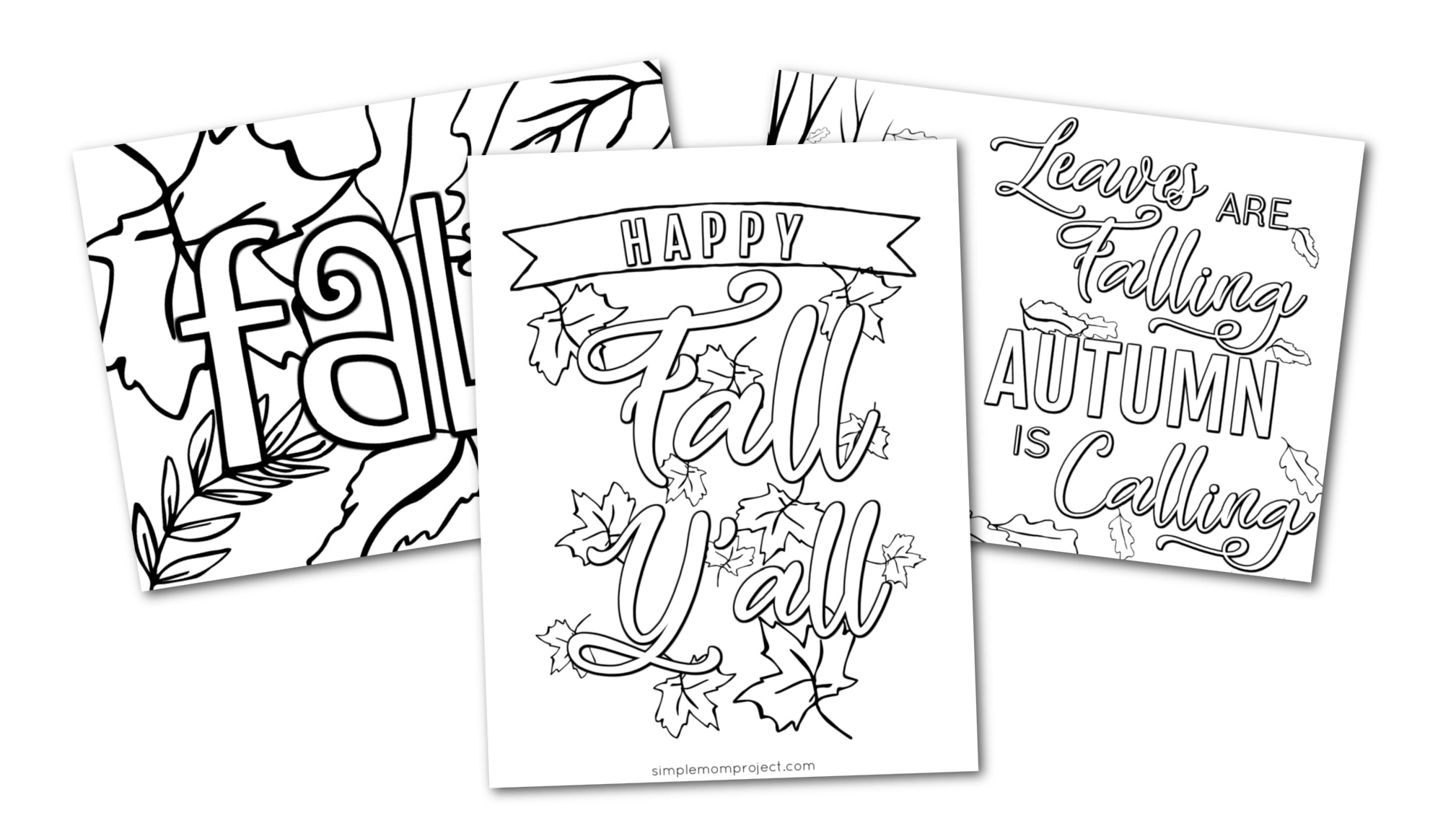 Free printable fall coloring pages â simple mom project