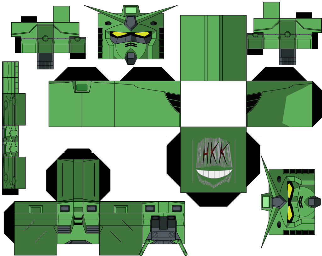 Rx zeons gundam from mobile suit gundam paper craft model free printable papercraft templates