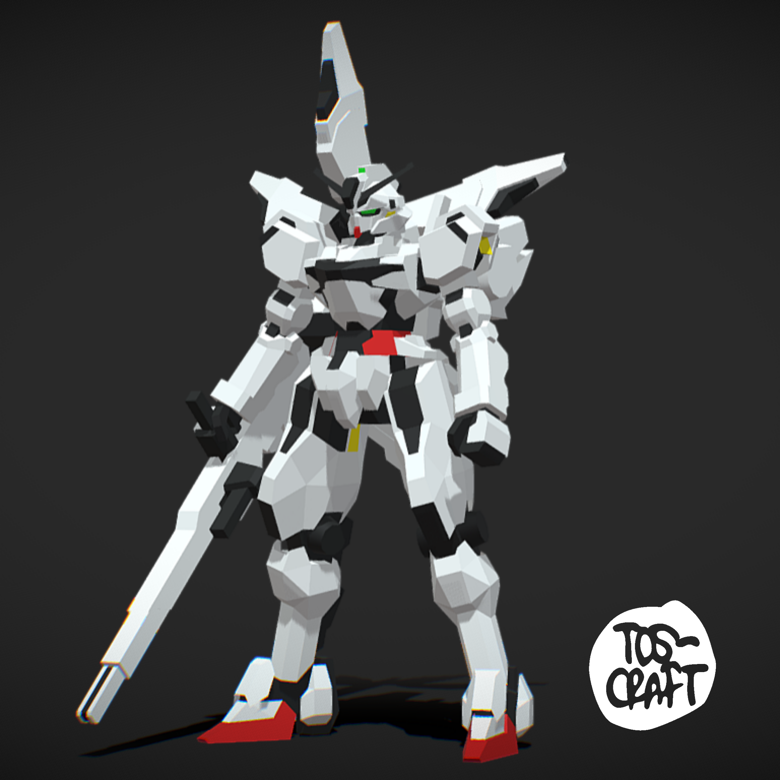 Calibarn gundam papercraft suletta mobile suit witch from mercury