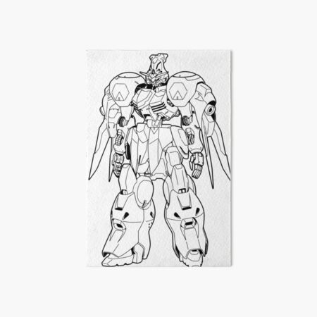 Gundam kimaris outline black art board print for sale by mossloves