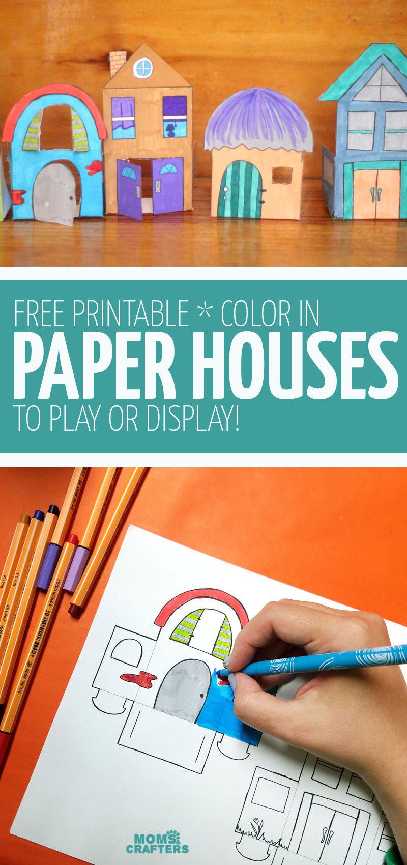 Foolproof free printable paper houses for kids and grown