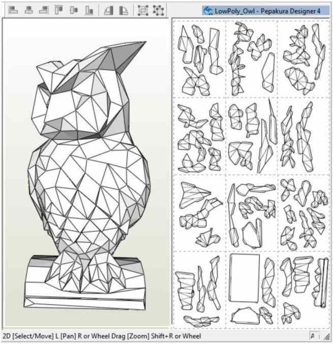 Papermau low poly owl decorative paper model