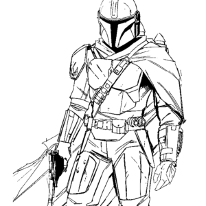 Mandalorian coloring pages printable for free download