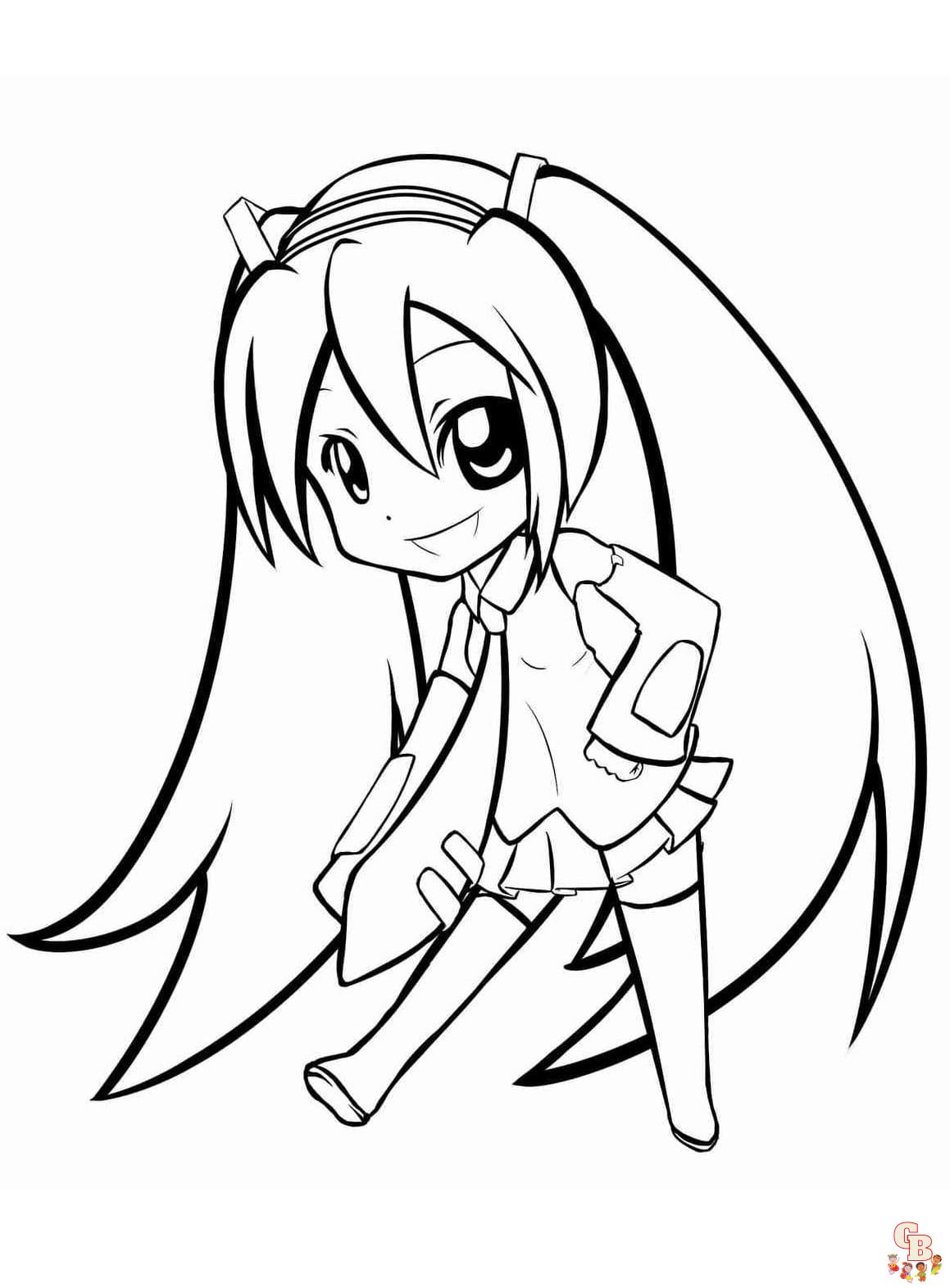 Printable miku coloring pages free for kids and adults