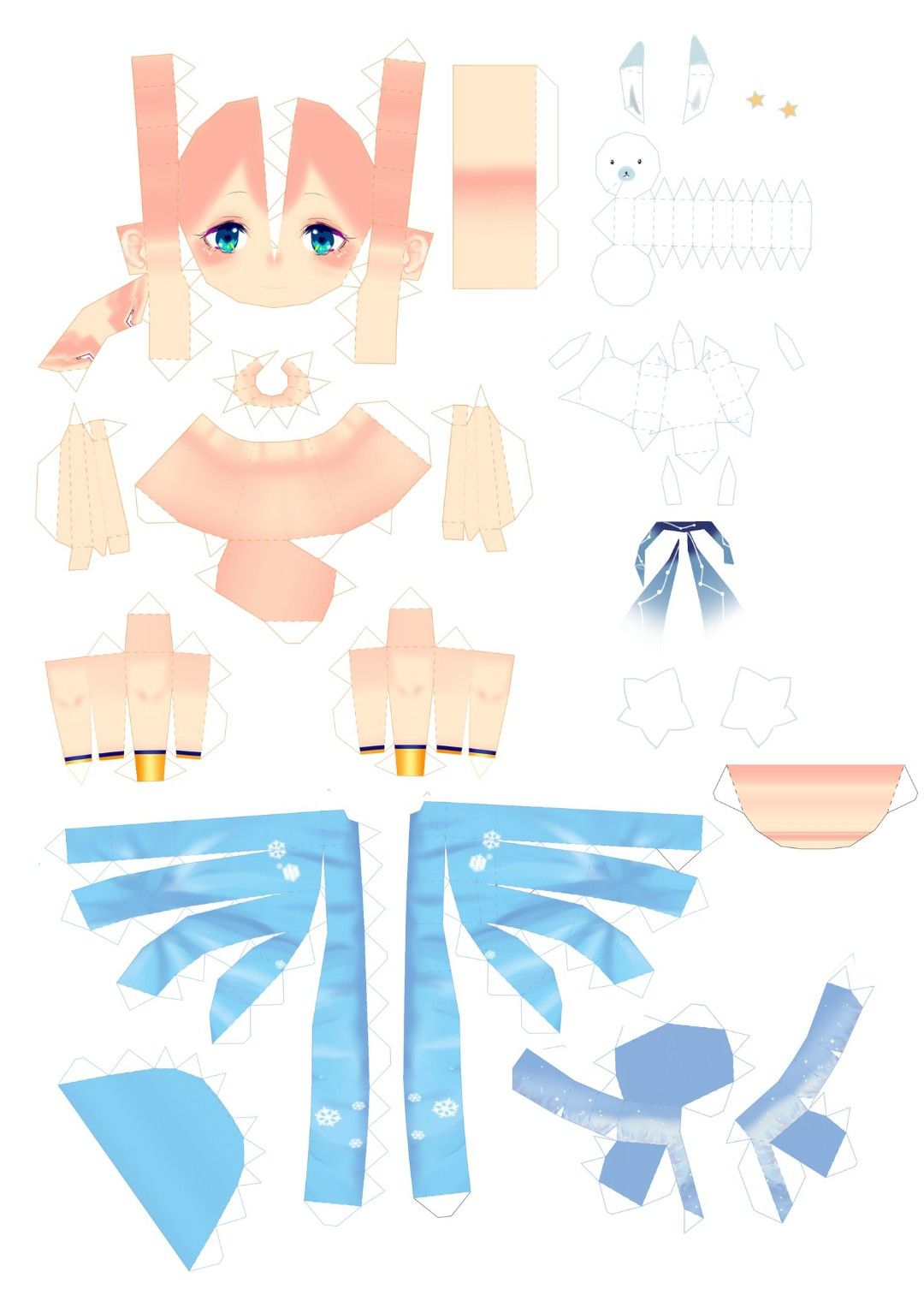 Chibi snow miku papercraft ðñððððñðµ ñðððððñ ð ðññððºð ððððððñ