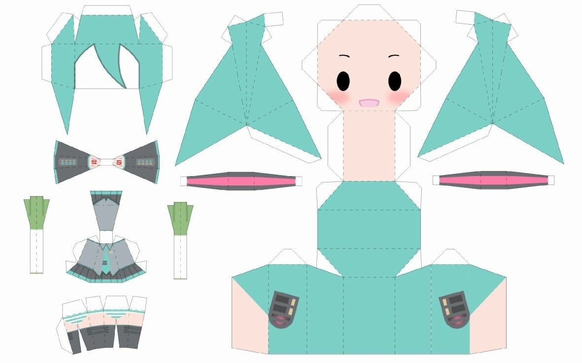 Miku papercraft sakura miku papercraft crafts t papercraft origami and paper doll template papercraft printable anime paper