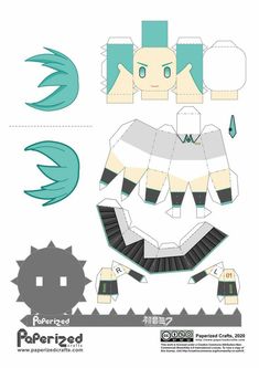 Papercraft ideas anime paper paper doll template anime crafts