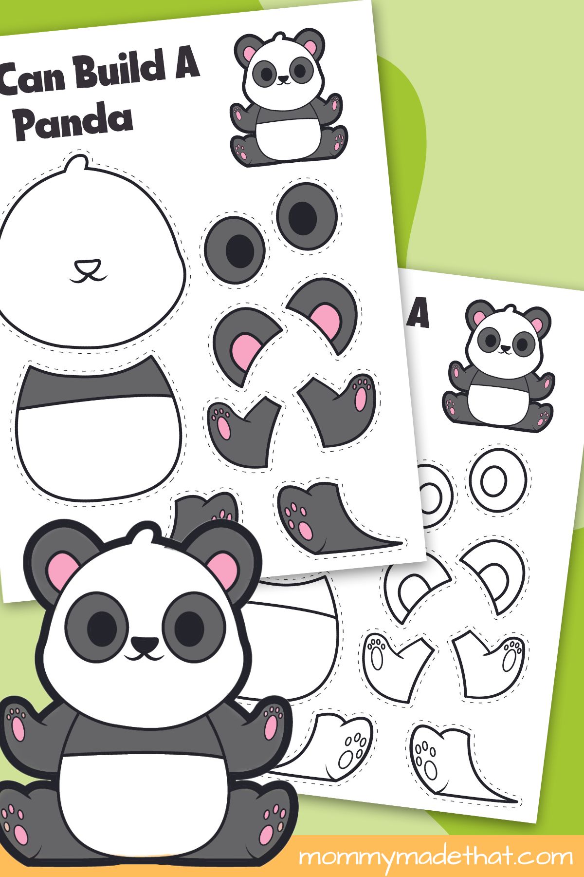 Printable panda craft template grab the cutie for free