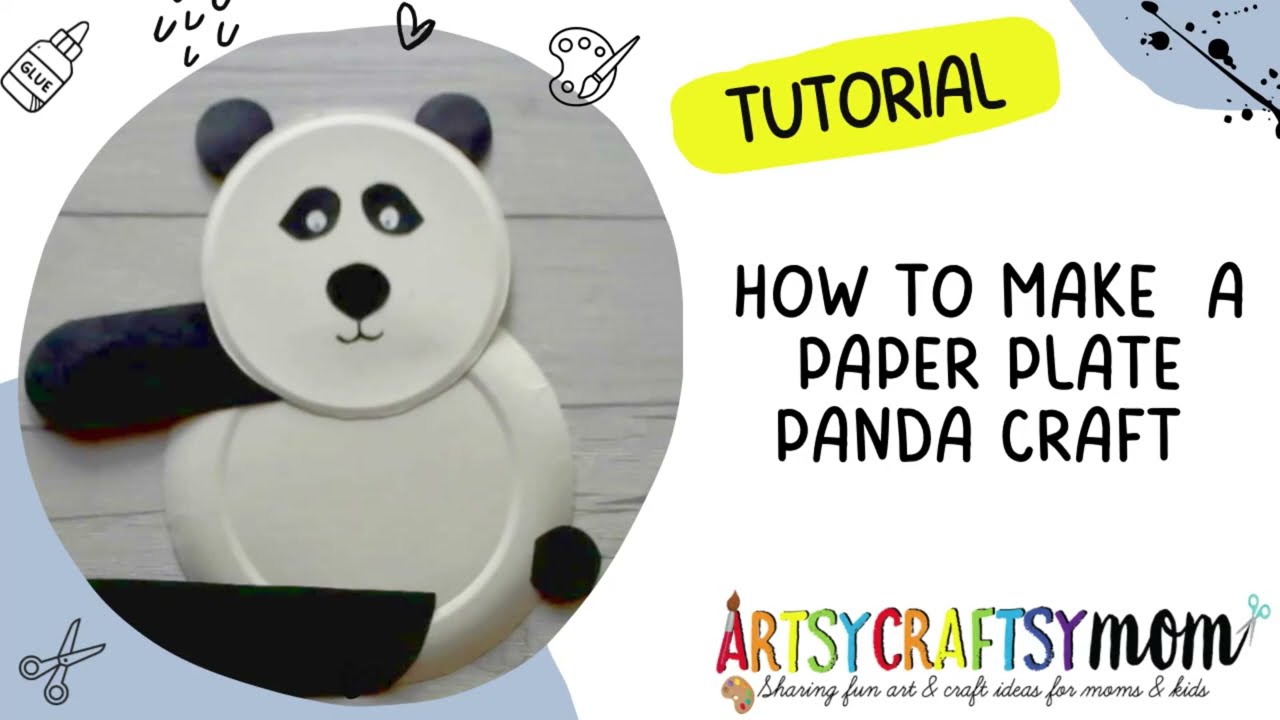 How to make a paper plate panda panda craft printables tutorials diy animal crafts easy