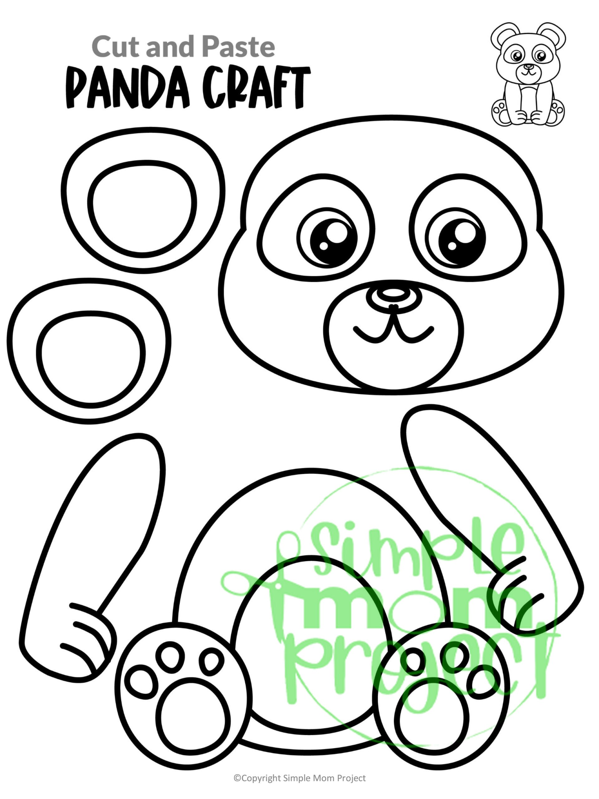 Panda cut and paste craft