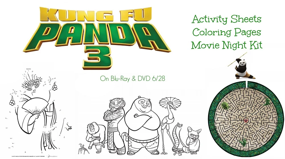 Kung fu panda activity sheets coloring pages