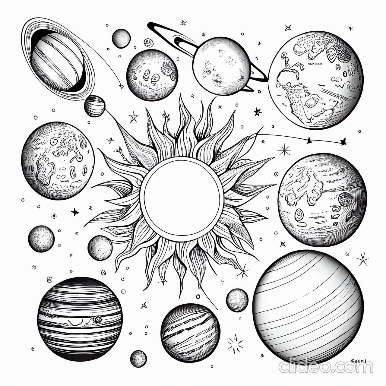 Journey through the cosmos stunning coloring pages showcasing the wonders of our planets start exploring now print paint download now