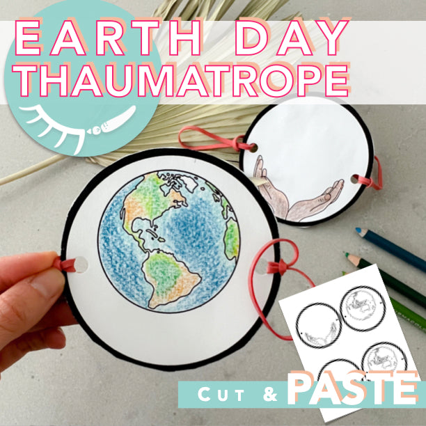 Coloring page of the earth â thaumatrope earth day craft idea â draw calm